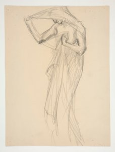 Figurstudie för av Edwin Austin Abbey