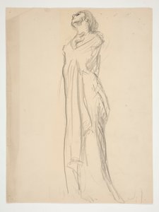Figurstudie för av Edwin Austin Abbey