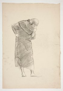 Figurstudie för av Edwin Austin Abbey