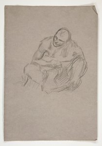 Figurstudie för av Edwin Austin Abbey