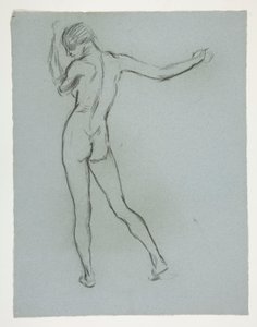 Figurstudie för av Edwin Austin Abbey