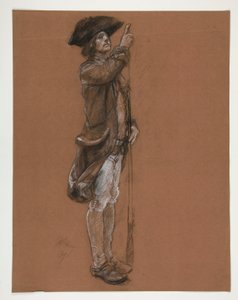 Figurstudie för av Edwin Austin Abbey