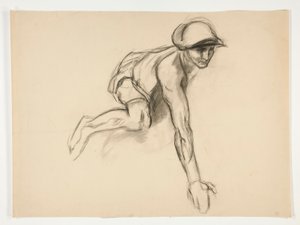 Figurstudie för av Edwin Austin Abbey