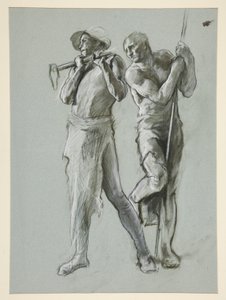 Figurstudie för av Edwin Austin Abbey