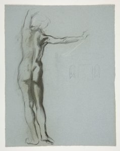 Figurstudie för av Edwin Austin Abbey