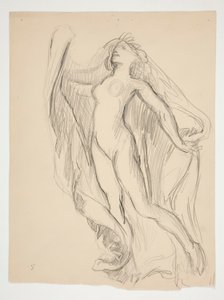 Figurstudie för av Edwin Austin Abbey