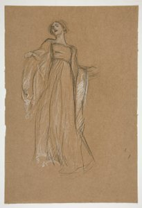Figurstudie för av Edwin Austin Abbey
