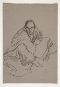 Figurstudie för av Edwin Austin Abbey