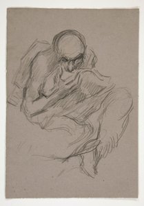 Figurstudie för av Edwin Austin Abbey