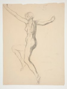 Figurstudie för av Edwin Austin Abbey