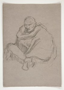 Figurstudie för av Edwin Austin Abbey