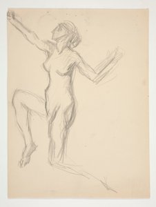 Figurstudie för av Edwin Austin Abbey
