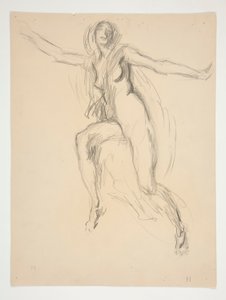 Figurstudie för av Edwin Austin Abbey