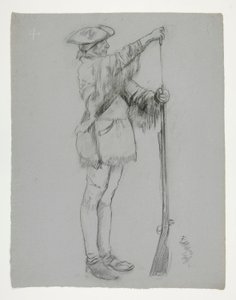 Figurstudie för av Edwin Austin Abbey
