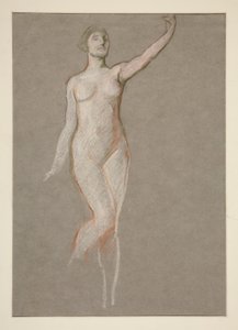Figurstudie för av Edwin Austin Abbey