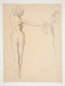 Figurstudie för av Edwin Austin Abbey