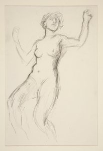 Figurstudie för av Edwin Austin Abbey