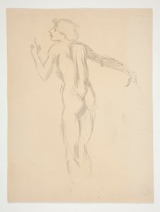 Figurstudie för av Edwin Austin Abbey