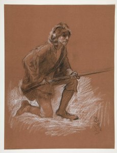 Figurstudie för av Edwin Austin Abbey