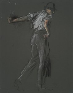 Figurstudie för av Edwin Austin Abbey