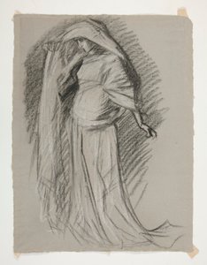 Figurstudie för Castle of the Maidens, från The Quest of the Holy Grail (en serie med femton målningar för Boston Public Library, färdigställd 1901) av Edwin Austin Abbey