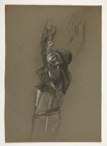 Figurstudie för kung Arthur av Edwin Austin Abbey