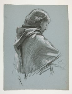 Figurstudie för kung Arthur av Edwin Austin Abbey
