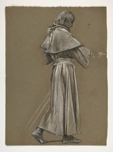 Figurstudie för kung Arthur av Edwin Austin Abbey