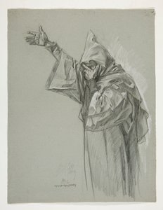 Figurstudie för kung Arthur av Edwin Austin Abbey