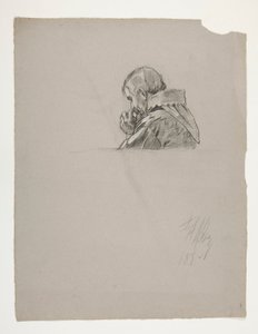 Figurstudie för kung Arthur av Edwin Austin Abbey