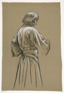 Figurstudie för kung Arthur av Edwin Austin Abbey