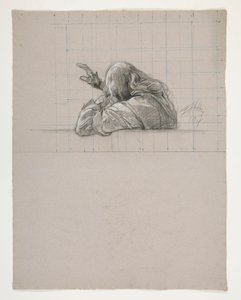 Figurstudie för kung Arthur av Edwin Austin Abbey