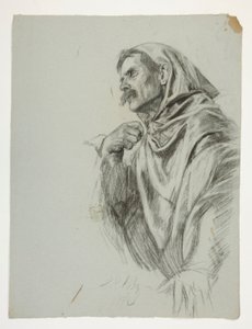 Figurstudie för kung Arthur av Edwin Austin Abbey