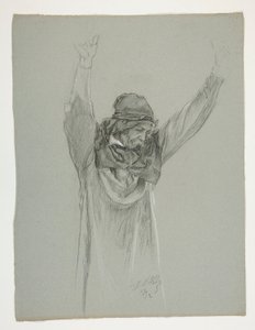 Figurstudie för kung Arthur av Edwin Austin Abbey