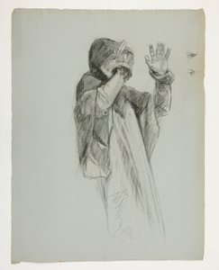Figurstudie för kung Arthur av Edwin Austin Abbey