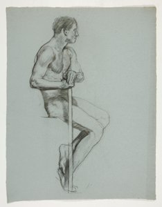 Figurstudie för The Spirit of Vulcan, Genius of the Workers in Iron and Steel, capitol rotunda, Harrisburg, Pennsylvania av Edwin Austin Abbey