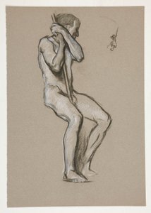 Figurstudie för The Spirit of Vulcan, Genius of the Workers in Iron and Steel, capitol rotunda, Harrisburg, Pennsylvania av Edwin Austin Abbey