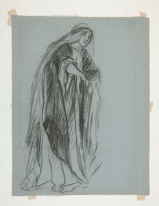 Figurstudie för Castle of the Maidens(?), från The Quest of the Holy Grail (en serie med femton målningar för Boston Public Library, färdigställd 1901) av Edwin Austin Abbey