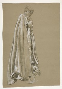 Figurstudie för Galahads barndom(?), från The Quest of the Holy Grail (en serie med 15 målningar för Boston Public Library, färdigställd 1901) av Edwin Austin Abbey