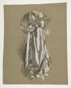Figurstudie för Infant Galahad, från The Quest of the Holy Grail (första av en serie av femton väggmålningar för Boston Public Library, färdig 1901) av Edwin Austin Abbey