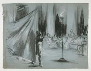 Figurer i en hall av Edwin Austin Abbey