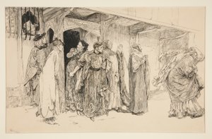 Vadställe: av Edwin Austin Abbey