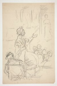 Grupp av figurer - (oidentifierad illustration) ( av Edwin Austin Abbey
