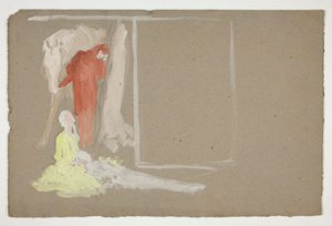 Grupp av figurer - (oidentifierad illustration) av Edwin Austin Abbey