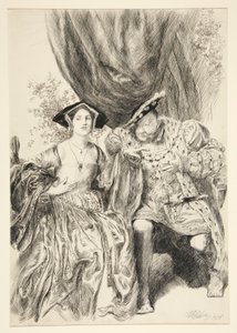 Henry och Anne Boleyn. Kung Henrik: av Edwin Austin Abbey