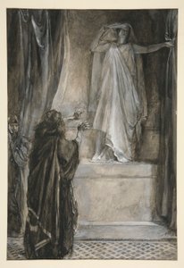 Hermione - Akt V, Scen III, Vintern av Edwin Austin Abbey