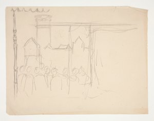 Isabella and the Duke (studie för .1108), från Measure for Measure av Edwin Austin Abbey