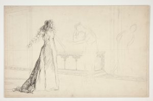 Juliet in hall, från Romeo och Julia av Edwin Austin Abbey
