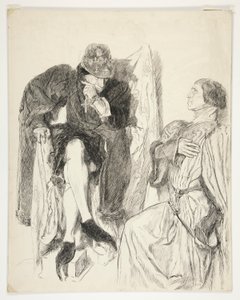 Kung Ludvig XI - akt III, scen III, kung Henrik VI (del III) av Edwin Austin Abbey