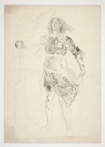 La Pucelle (studie för .1181) - akt III, scen II, kung Henrik VI (del I) av Edwin Austin Abbey